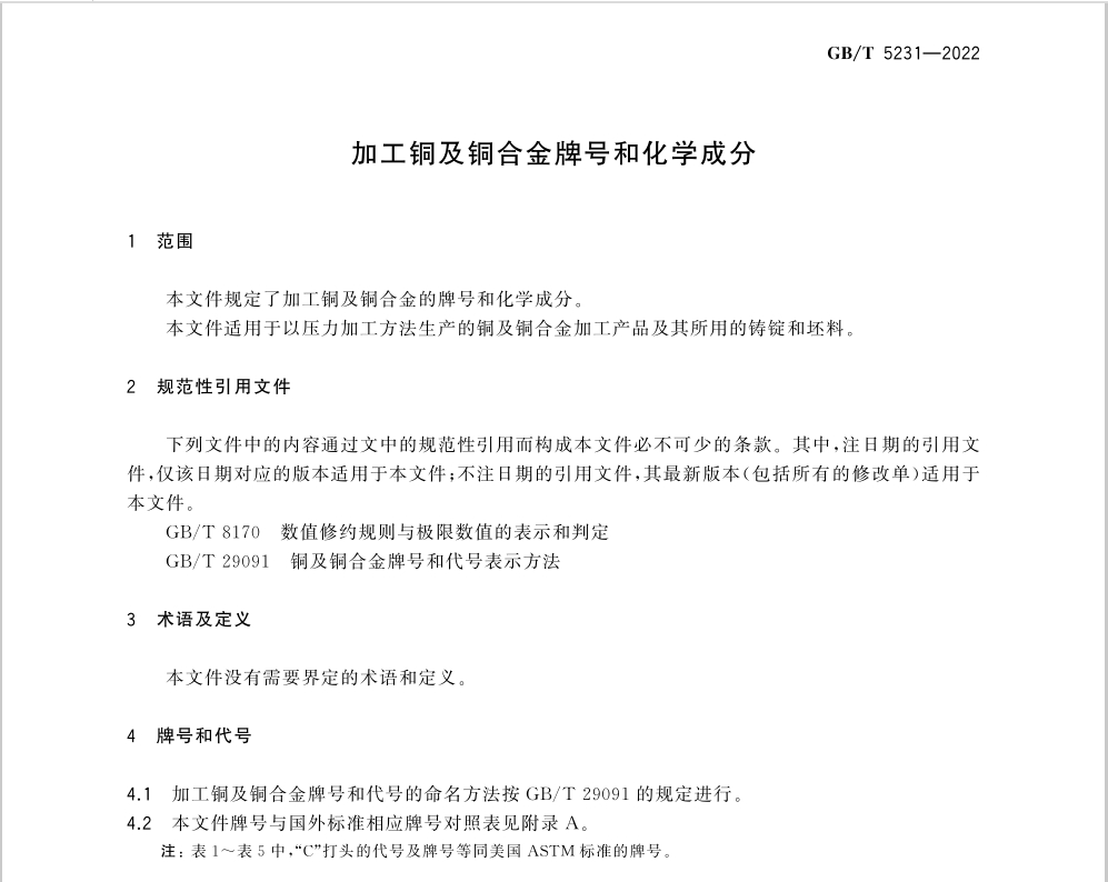加工铜及铜合金牌号和化学因素GB/T5231-2012|晶顺学堂|洛阳晶顺铜业有限公司